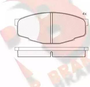 R Brake RB0353 - Bremžu uzliku kompl., Disku bremzes ps1.lv