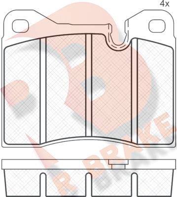 R Brake RB0305 - Bremžu uzliku kompl., Disku bremzes ps1.lv