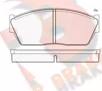 R Brake RB0388 - Bremžu uzliku kompl., Disku bremzes ps1.lv