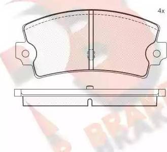 R Brake RB0218 - Bremžu uzliku kompl., Disku bremzes ps1.lv