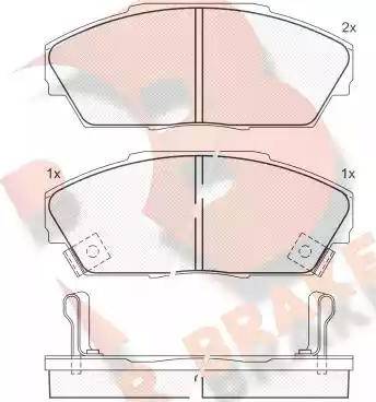 R Brake RB0704 - Bremžu uzliku kompl., Disku bremzes ps1.lv