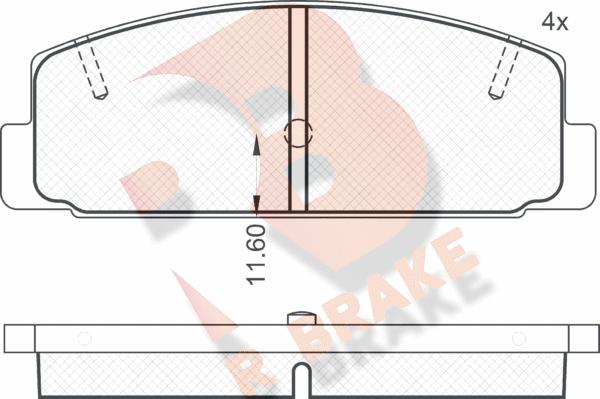 R Brake RB0785 - Bremžu uzliku kompl., Disku bremzes ps1.lv