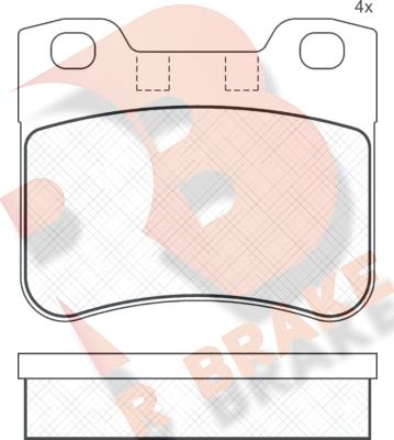 R Brake RB0788-204 - Bremžu uzliku kompl., Disku bremzes ps1.lv