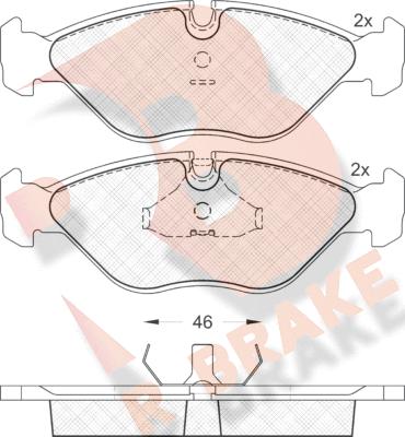 R Brake RB0774 - Bremžu uzliku kompl., Disku bremzes ps1.lv