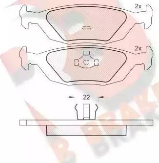 R Brake RB0778 - Bremžu uzliku kompl., Disku bremzes ps1.lv