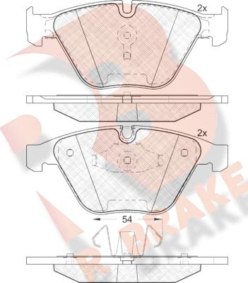 R Brake RB1940 - Bremžu uzliku kompl., Disku bremzes ps1.lv