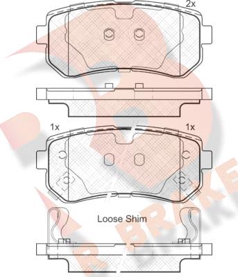 R Brake RB1948 - Bremžu uzliku kompl., Disku bremzes ps1.lv