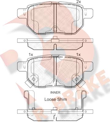 R Brake RB1947 - Bremžu uzliku kompl., Disku bremzes ps1.lv