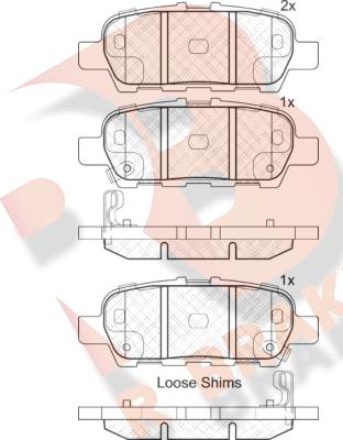 R Brake RB1901-203 - Bremžu uzliku kompl., Disku bremzes ps1.lv