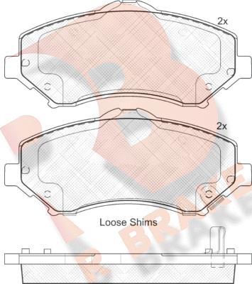 R Brake RB1908-201 - Bremžu uzliku kompl., Disku bremzes ps1.lv