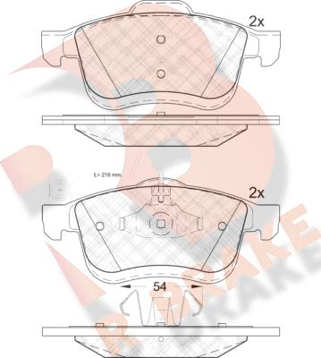 R Brake RB1903 - Bremžu uzliku kompl., Disku bremzes ps1.lv