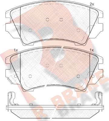 R Brake RB1913 - Bremžu uzliku kompl., Disku bremzes ps1.lv