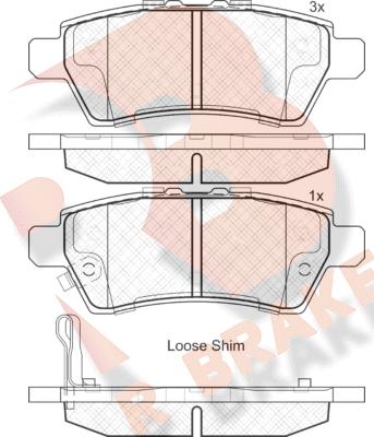 R Brake RB1934 - Bremžu uzliku kompl., Disku bremzes ps1.lv