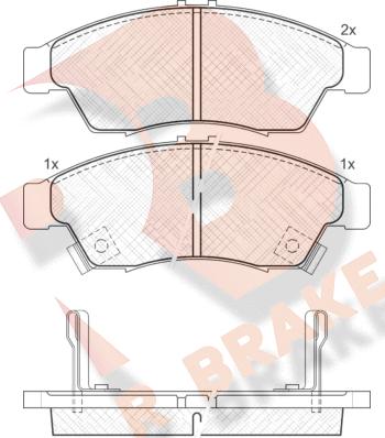 R Brake RB1453 - Bremžu uzliku kompl., Disku bremzes ps1.lv