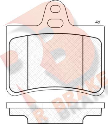 R Brake RB1407 - Bremžu uzliku kompl., Disku bremzes ps1.lv