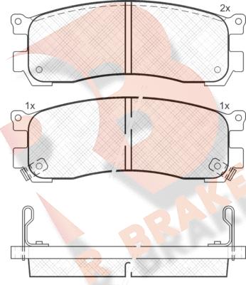 R Brake RB1418 - Bremžu uzliku kompl., Disku bremzes ps1.lv