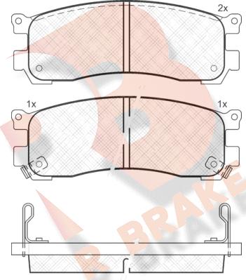 R Brake RB1417 - Bremžu uzliku kompl., Disku bremzes ps1.lv