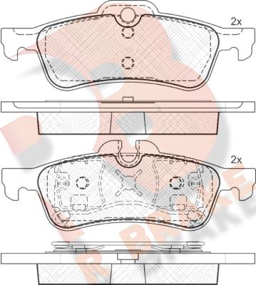 R Brake RB1599 - Bremžu uzliku kompl., Disku bremzes ps1.lv