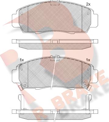 R Brake RB1543-203 - Bremžu uzliku kompl., Disku bremzes ps1.lv