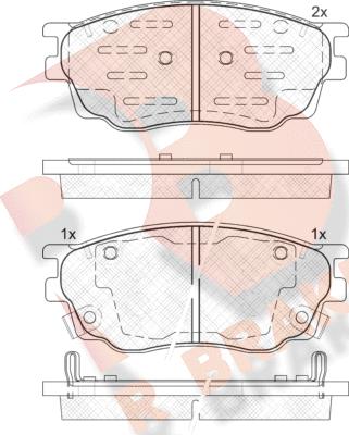 R Brake RB1542-200 - Bremžu uzliku kompl., Disku bremzes ps1.lv