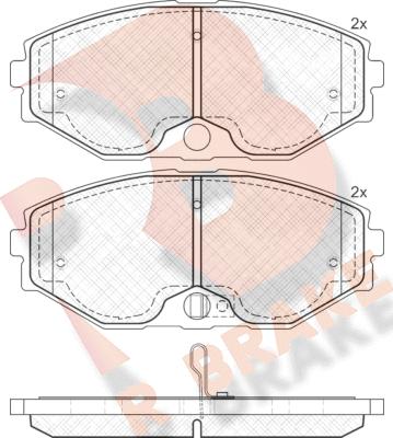 R Brake RB1568 - Bremžu uzliku kompl., Disku bremzes ps1.lv