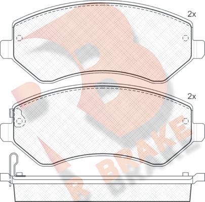 R Brake RB1512 - Bremžu uzliku kompl., Disku bremzes ps1.lv