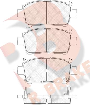 R Brake RB1583 - Bremžu uzliku kompl., Disku bremzes ps1.lv