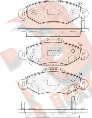 R Brake RB1587 - Bremžu uzliku kompl., Disku bremzes ps1.lv