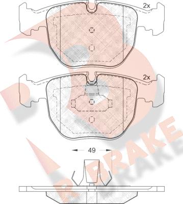 R Brake RB1530 - Bremžu uzliku kompl., Disku bremzes ps1.lv