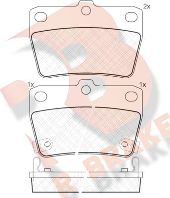 R Brake RB1520 - Bremžu uzliku kompl., Disku bremzes ps1.lv