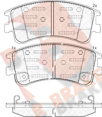 R Brake RB1578 - Bremžu uzliku kompl., Disku bremzes ps1.lv