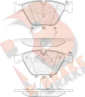 R Brake RB1577 - Bremžu uzliku kompl., Disku bremzes ps1.lv