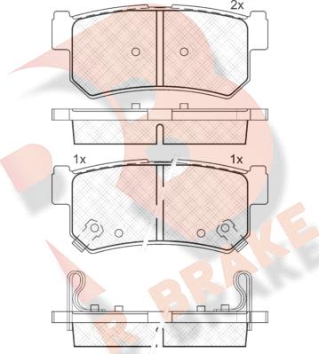 R Brake RB1646 - Bremžu uzliku kompl., Disku bremzes ps1.lv