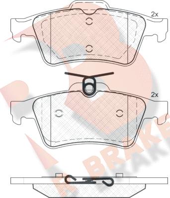 R Brake RB1651-200 - Bremžu uzliku kompl., Disku bremzes ps1.lv