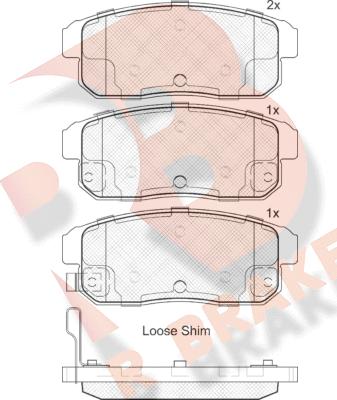 R Brake RB1668 - Bremžu uzliku kompl., Disku bremzes ps1.lv