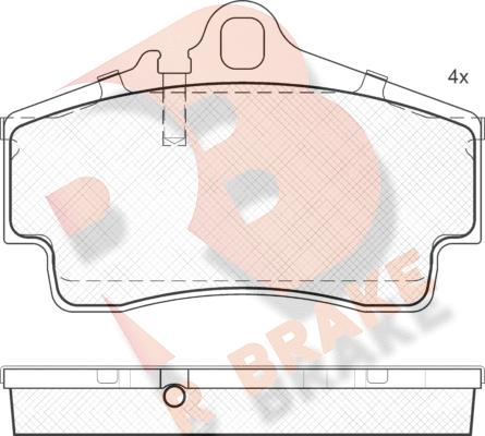 R Brake RB1619 - Bremžu uzliku kompl., Disku bremzes ps1.lv