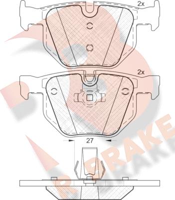 R Brake RB1684 - Bremžu uzliku kompl., Disku bremzes ps1.lv