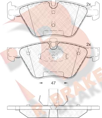 R Brake RB1683-203 - Bremžu uzliku kompl., Disku bremzes ps1.lv