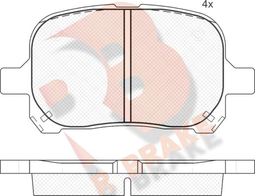 R Brake RB1632-399 - Bremžu uzliku kompl., Disku bremzes ps1.lv