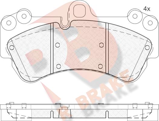 R Brake RB1620 - Bremžu uzliku kompl., Disku bremzes ps1.lv