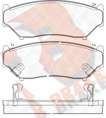 R Brake RB1096 - Bremžu uzliku kompl., Disku bremzes ps1.lv