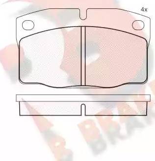 R Brake RB1092 - Bremžu uzliku kompl., Disku bremzes ps1.lv