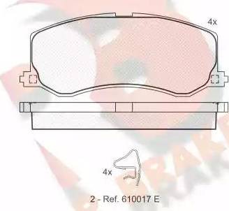 R Brake RB1001 - Bremžu uzliku kompl., Disku bremzes ps1.lv