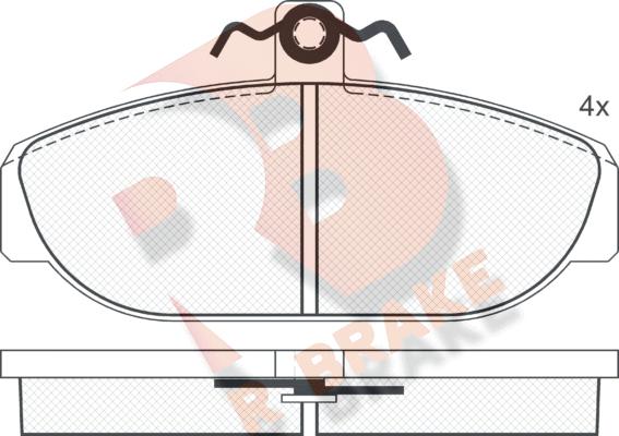 R Brake RB1014 - Bremžu uzliku kompl., Disku bremzes ps1.lv