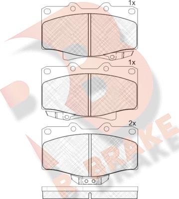 R Brake RB1025 - Bremžu uzliku kompl., Disku bremzes ps1.lv