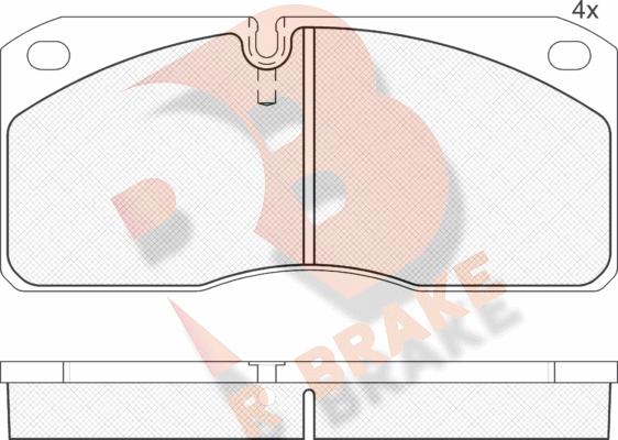 R Brake RB1078 - Bremžu uzliku kompl., Disku bremzes ps1.lv