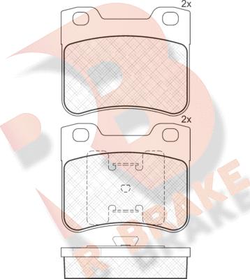 R Brake RB1150 - Bremžu uzliku kompl., Disku bremzes ps1.lv