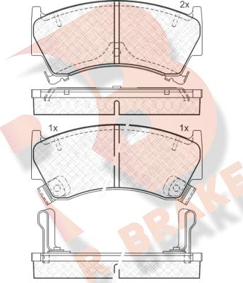 R Brake RB1153 - Bremžu uzliku kompl., Disku bremzes ps1.lv