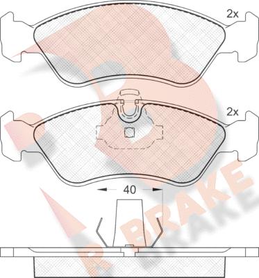 R Brake RB1152 - Bremžu uzliku kompl., Disku bremzes ps1.lv