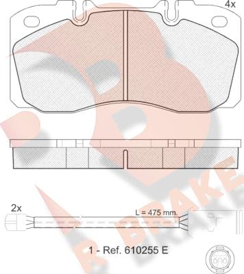 R Brake RB1161-116 - Bremžu uzliku kompl., Disku bremzes ps1.lv